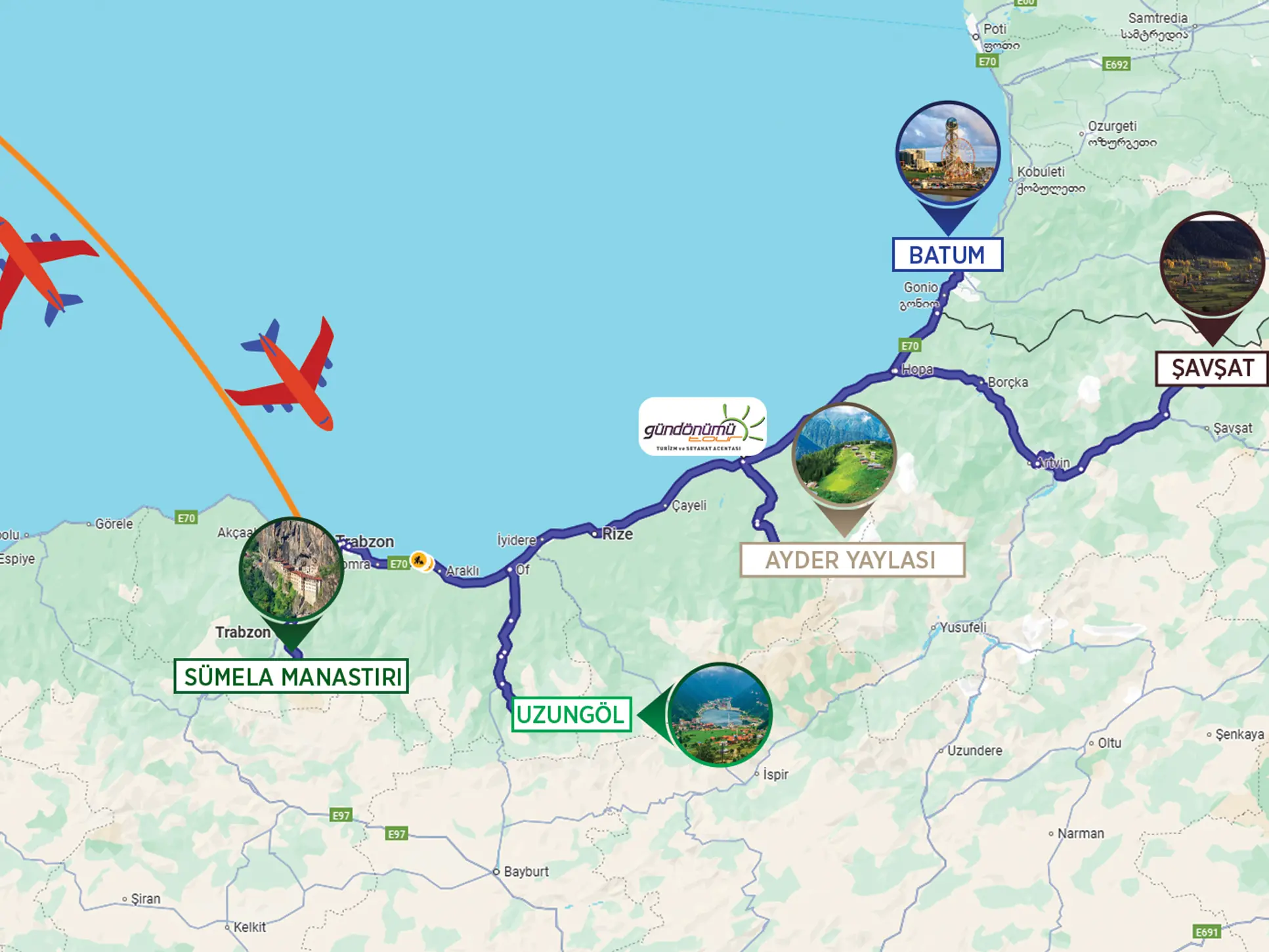 Uçaklı Doğu Karadeniz Turu