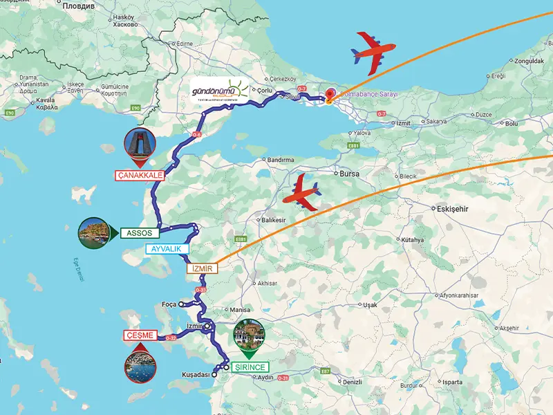 Uçaklı Kuzey Ege Turu